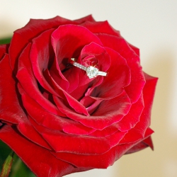 Кольцо "Сердце розы"
